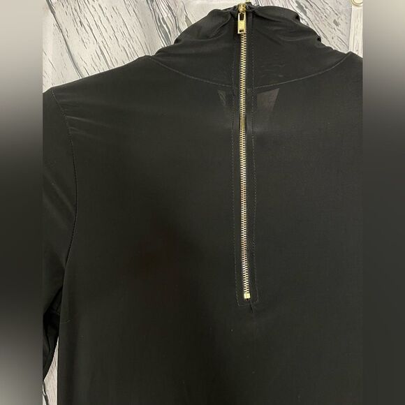 Black Long Sleeve Catsuit Jumpsuit Zip Up Back Small - Picture 4 of 4